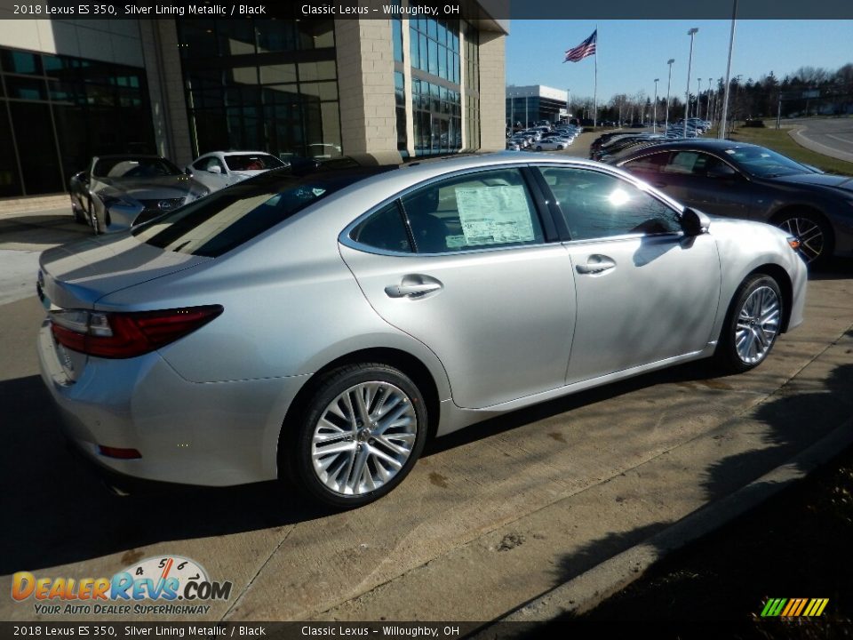 2018 Lexus ES 350 Silver Lining Metallic / Black Photo #7