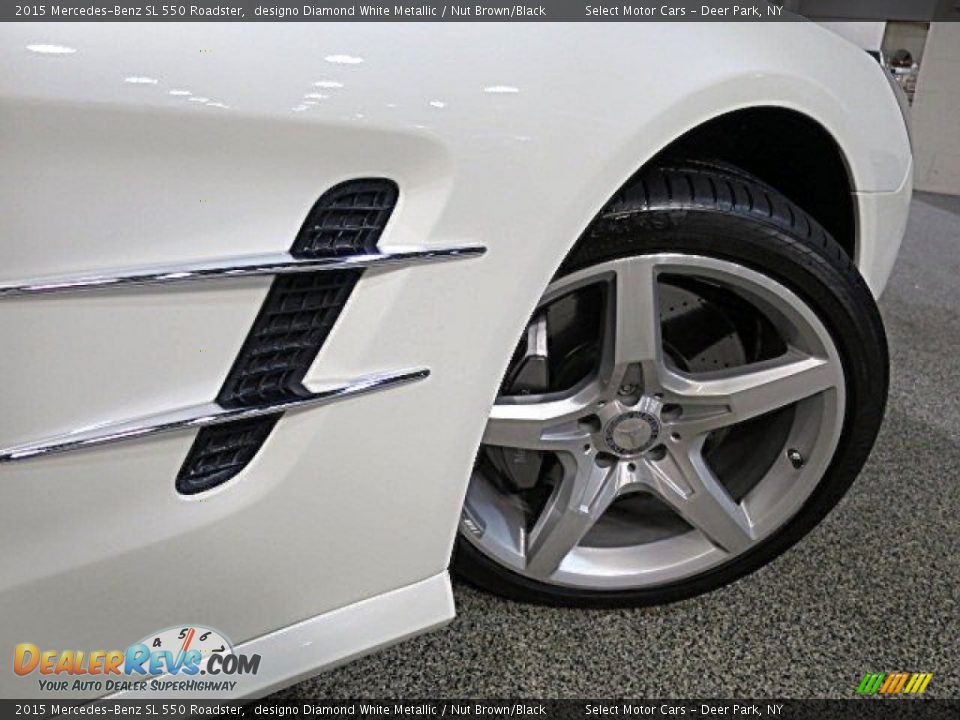 2015 Mercedes-Benz SL 550 Roadster designo Diamond White Metallic / Nut Brown/Black Photo #12