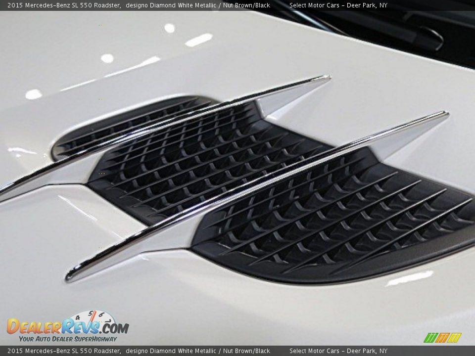 2015 Mercedes-Benz SL 550 Roadster designo Diamond White Metallic / Nut Brown/Black Photo #15