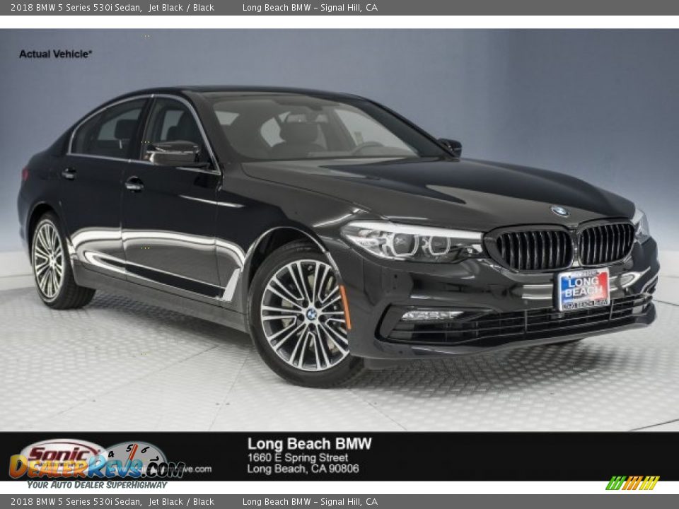 2018 BMW 5 Series 530i Sedan Jet Black / Black Photo #1