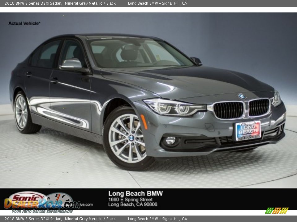 2018 BMW 3 Series 320i Sedan Mineral Grey Metallic / Black Photo #1