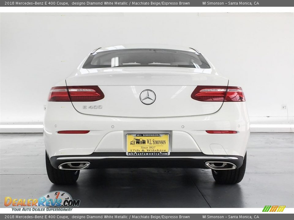 2018 Mercedes-Benz E 400 Coupe designo Diamond White Metallic / Macchiato Beige/Espresso Brown Photo #4