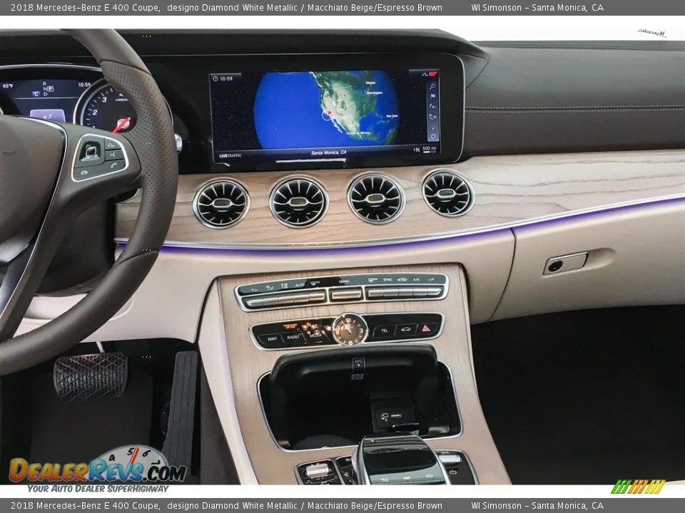 2018 Mercedes-Benz E 400 Coupe designo Diamond White Metallic / Macchiato Beige/Espresso Brown Photo #6