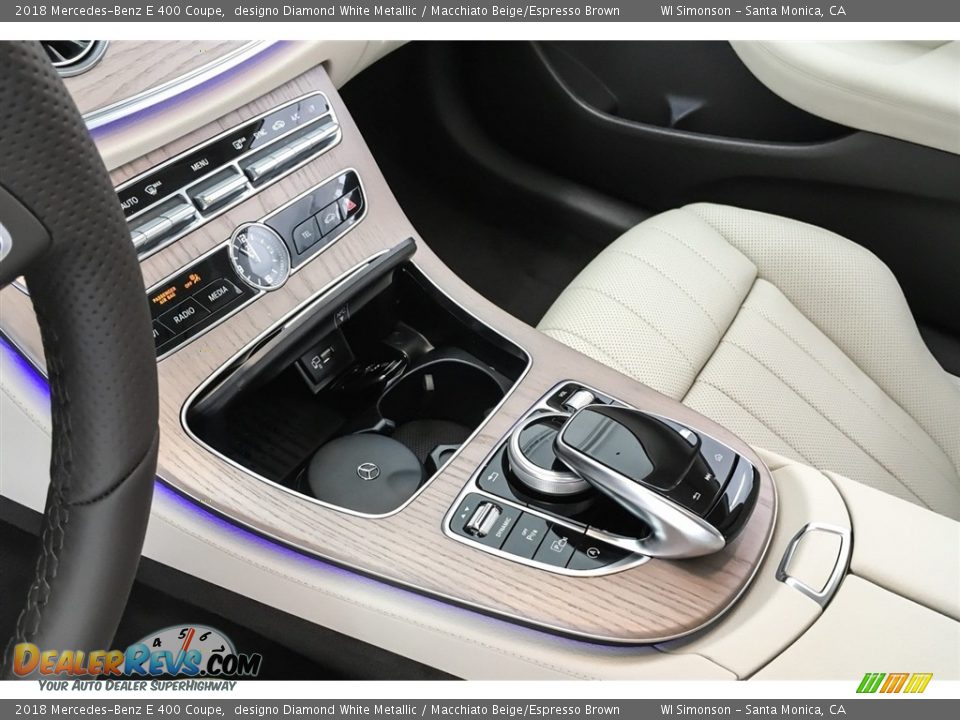 2018 Mercedes-Benz E 400 Coupe designo Diamond White Metallic / Macchiato Beige/Espresso Brown Photo #7