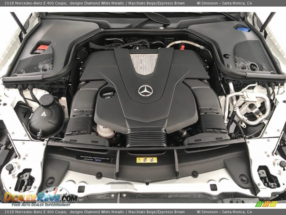 2018 Mercedes-Benz E 400 Coupe designo Diamond White Metallic / Macchiato Beige/Espresso Brown Photo #8