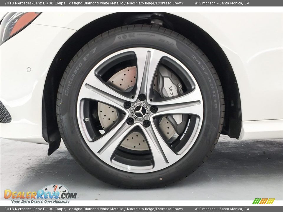 2018 Mercedes-Benz E 400 Coupe designo Diamond White Metallic / Macchiato Beige/Espresso Brown Photo #9