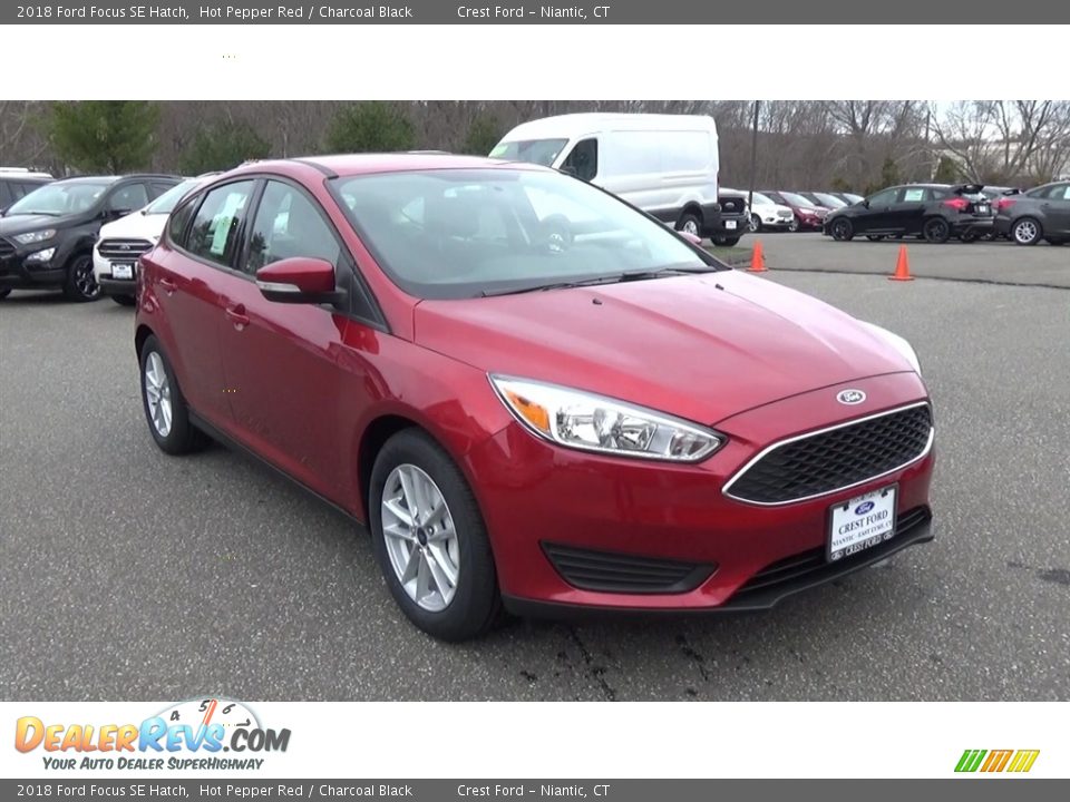 2018 Ford Focus SE Hatch Hot Pepper Red / Charcoal Black Photo #1