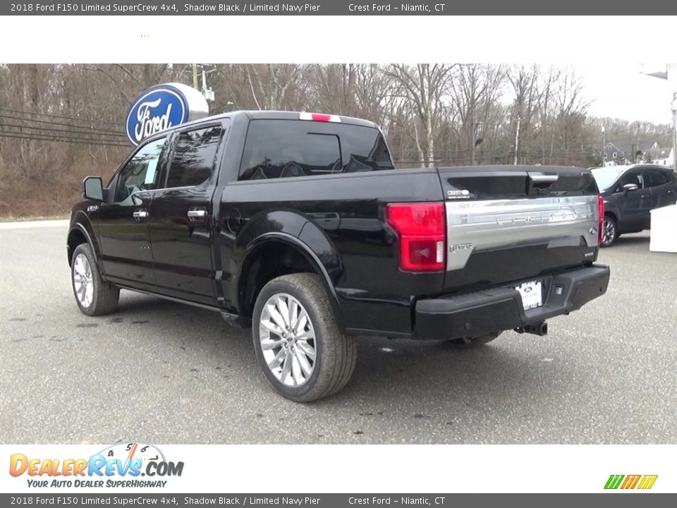 2018 Ford F150 Limited SuperCrew 4x4 Shadow Black / Limited Navy Pier Photo #5