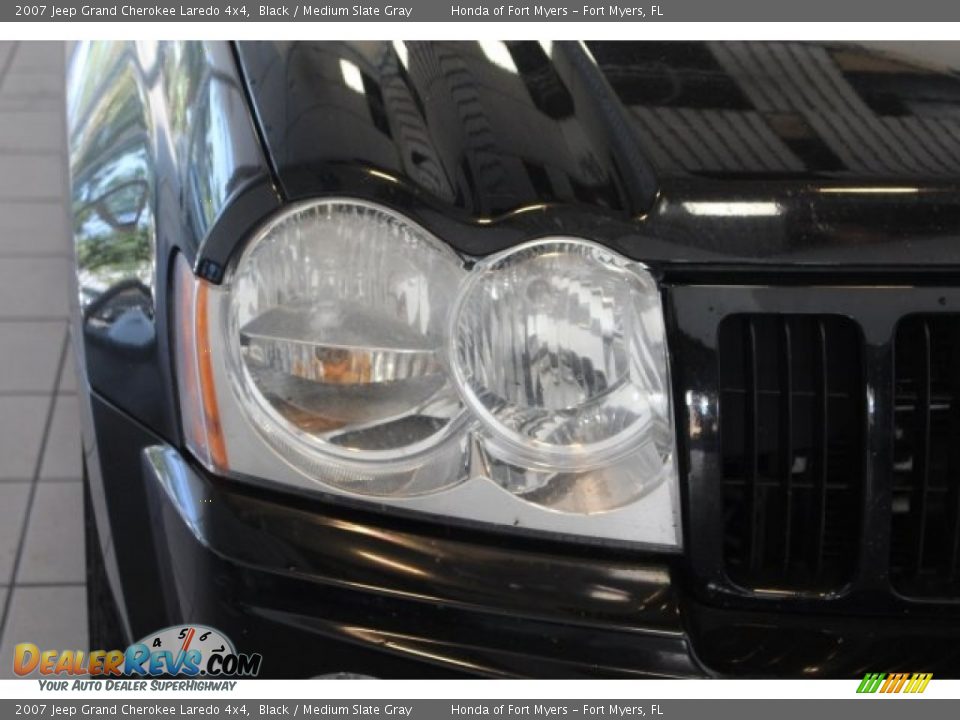2007 Jeep Grand Cherokee Laredo 4x4 Black / Medium Slate Gray Photo #6