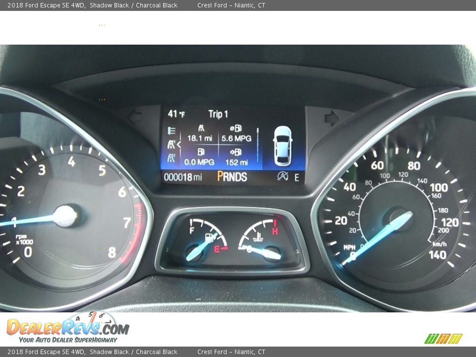 2018 Ford Escape SE 4WD Shadow Black / Charcoal Black Photo #14