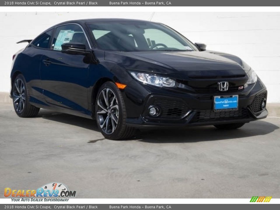2018 Honda Civic Si Coupe Crystal Black Pearl / Black Photo #1