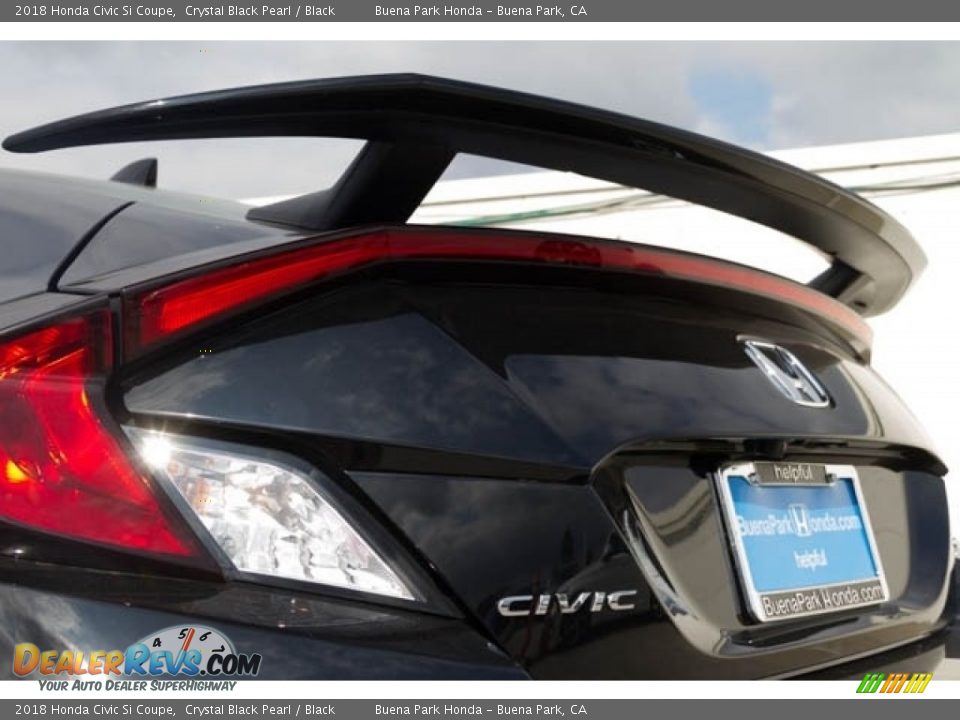 2018 Honda Civic Si Coupe Crystal Black Pearl / Black Photo #3