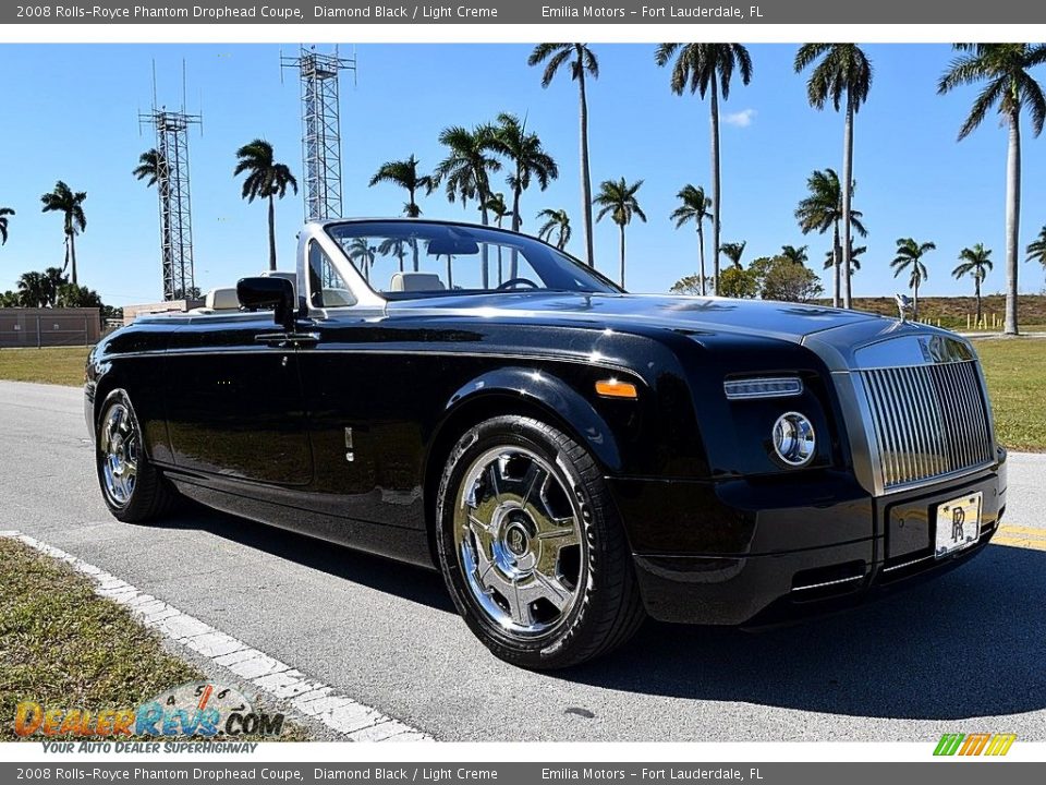 2008 Rolls-Royce Phantom Drophead Coupe Diamond Black / Light Creme Photo #1