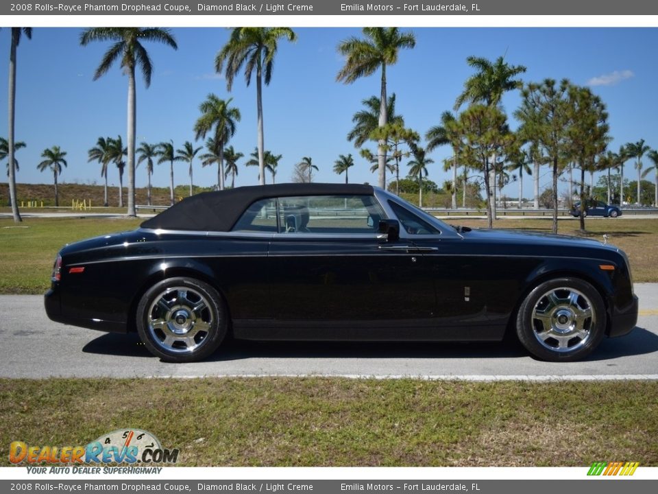 2008 Rolls-Royce Phantom Drophead Coupe Diamond Black / Light Creme Photo #8
