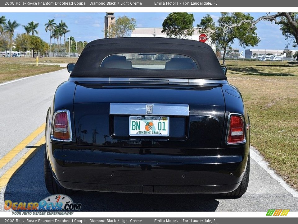 2008 Rolls-Royce Phantom Drophead Coupe Diamond Black / Light Creme Photo #12