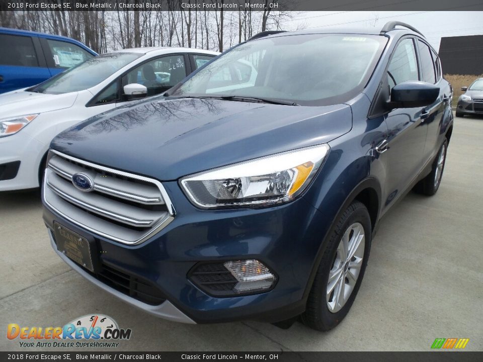2018 Ford Escape SE Blue Metallic / Charcoal Black Photo #1