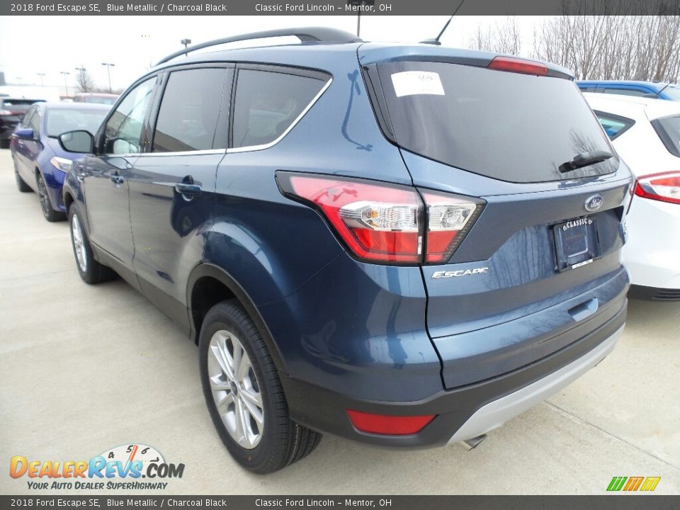 2018 Ford Escape SE Blue Metallic / Charcoal Black Photo #3