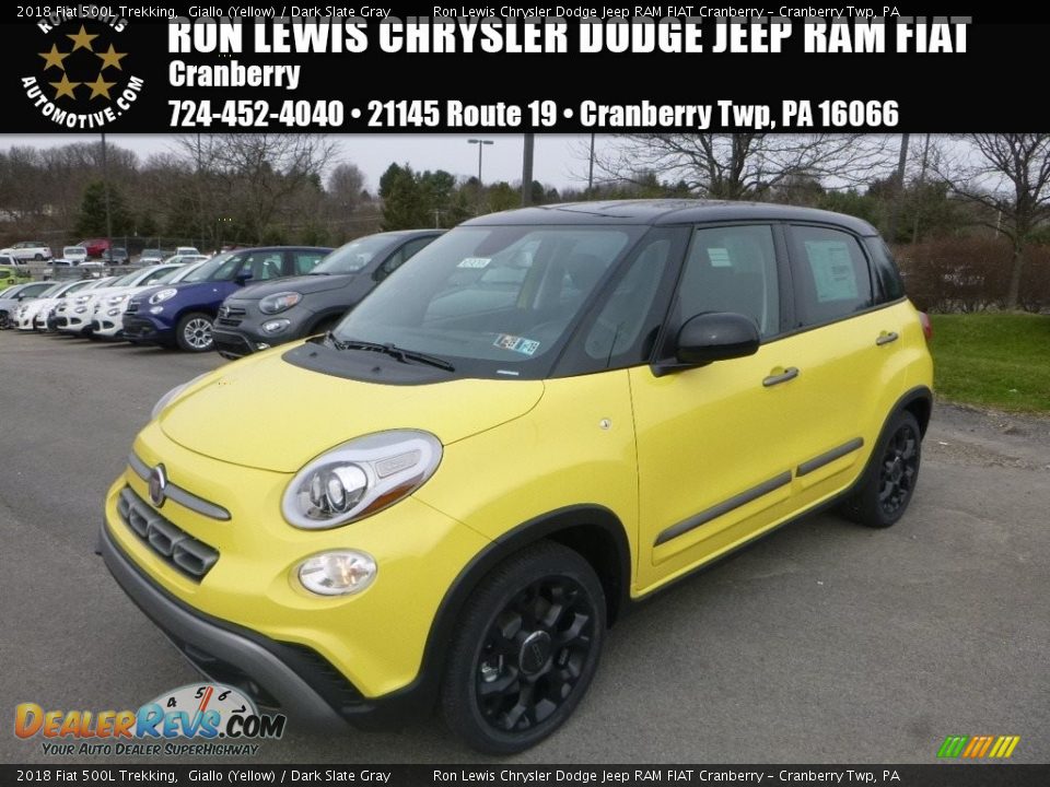 2018 Fiat 500L Trekking Giallo (Yellow) / Dark Slate Gray Photo #1