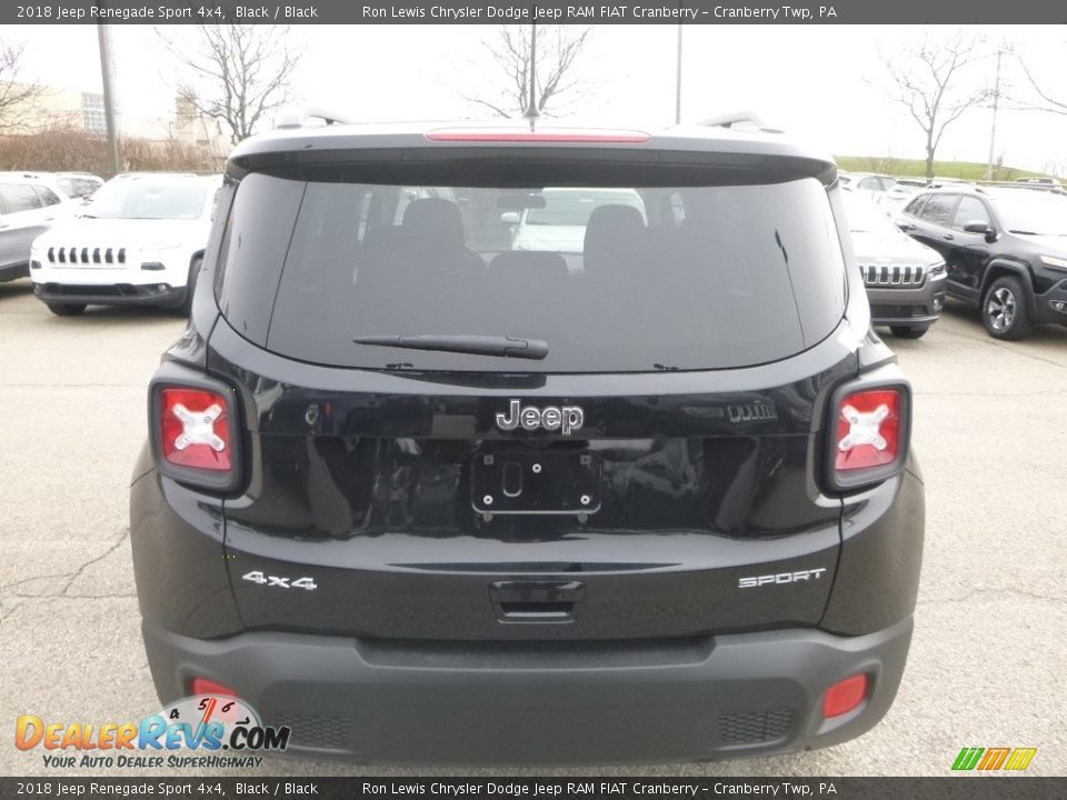 2018 Jeep Renegade Sport 4x4 Black / Black Photo #4