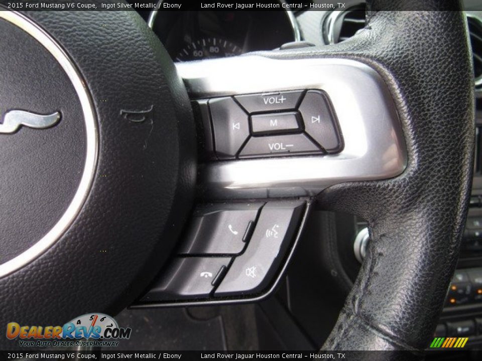 2015 Ford Mustang V6 Coupe Ingot Silver Metallic / Ebony Photo #24