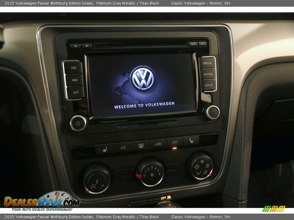 2015 Volkswagen Passat Wolfsburg Edition Sedan Platinum Gray Metallic / Titan Black Photo #9