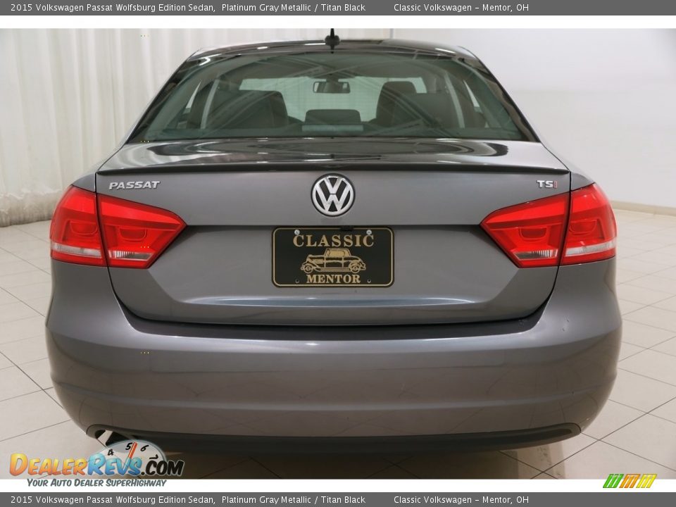2015 Volkswagen Passat Wolfsburg Edition Sedan Platinum Gray Metallic / Titan Black Photo #22