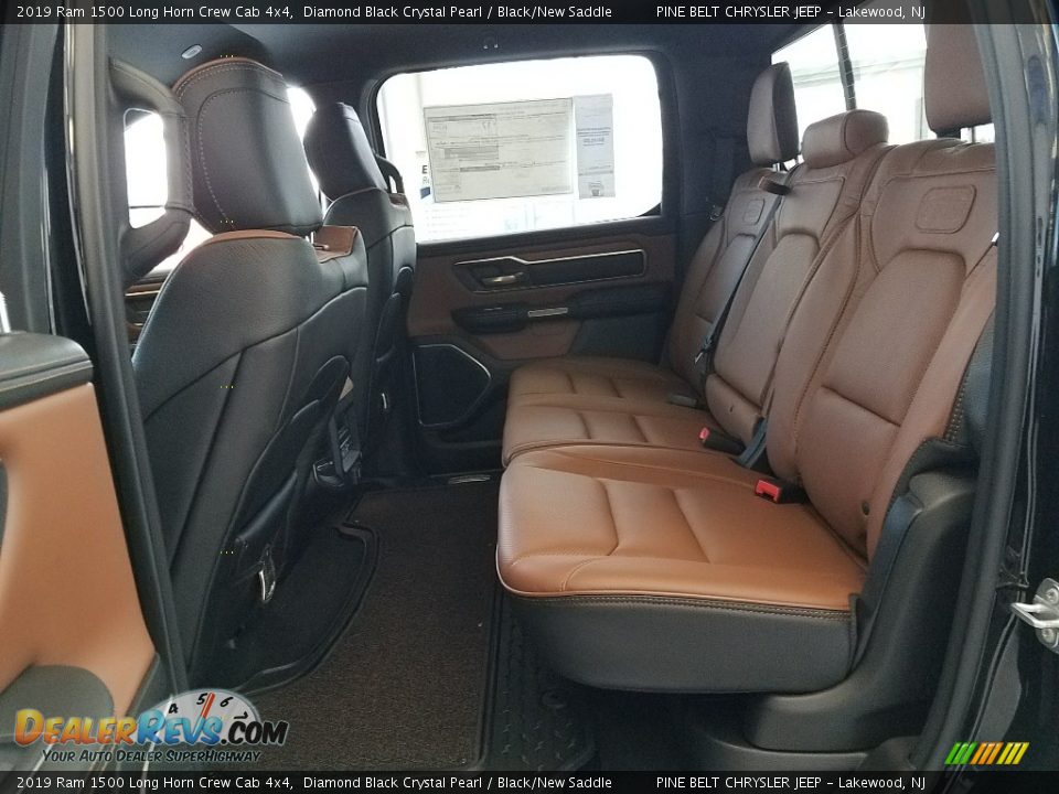 Rear Seat of 2019 Ram 1500 Long Horn Crew Cab 4x4 Photo #6