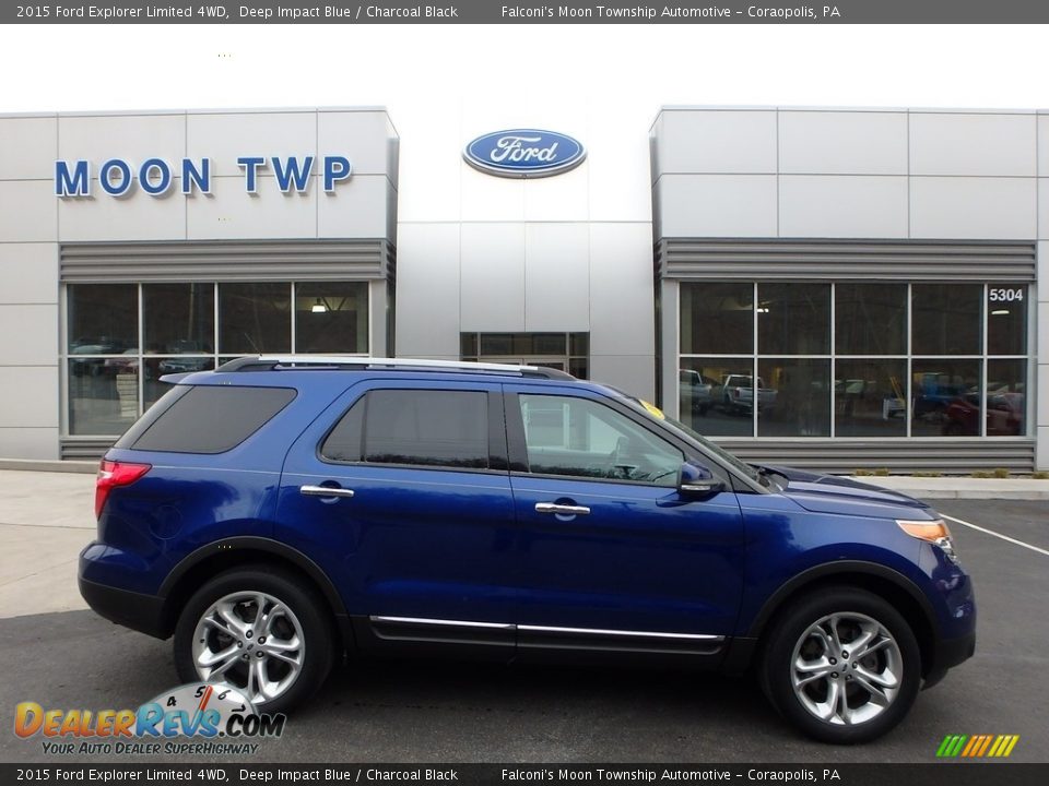 2015 Ford Explorer Limited 4WD Deep Impact Blue / Charcoal Black Photo #1
