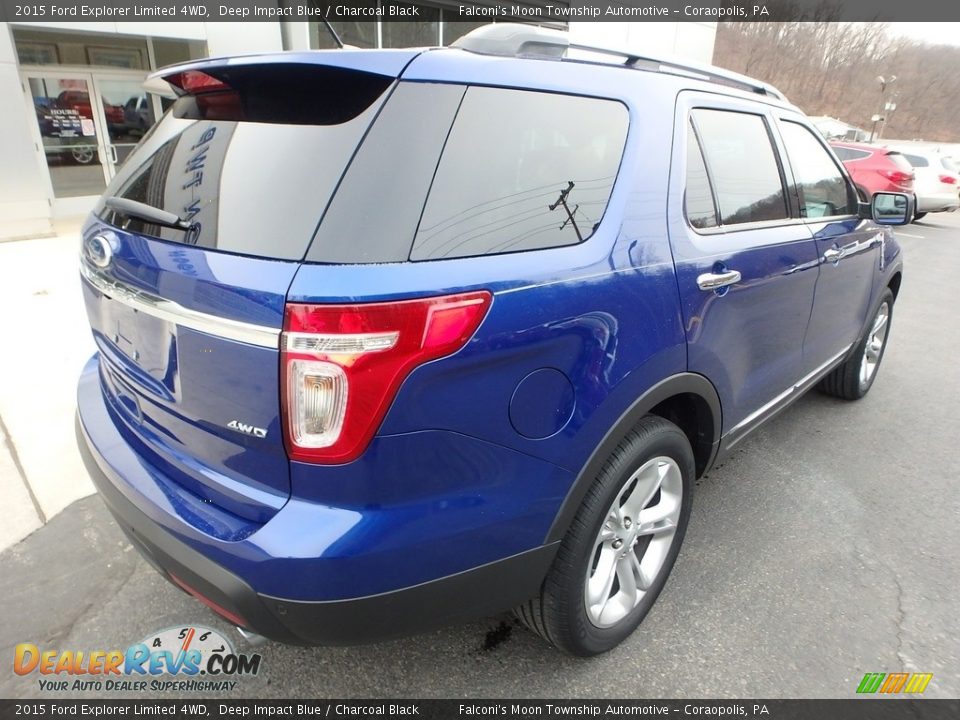 2015 Ford Explorer Limited 4WD Deep Impact Blue / Charcoal Black Photo #2