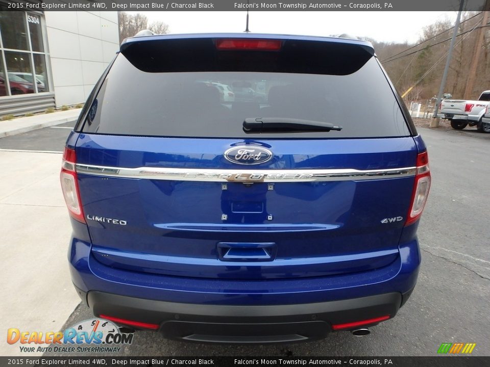 2015 Ford Explorer Limited 4WD Deep Impact Blue / Charcoal Black Photo #3