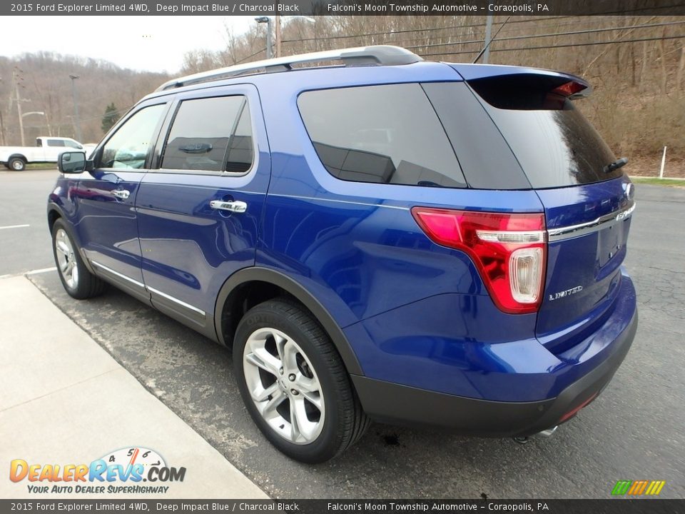 2015 Ford Explorer Limited 4WD Deep Impact Blue / Charcoal Black Photo #5