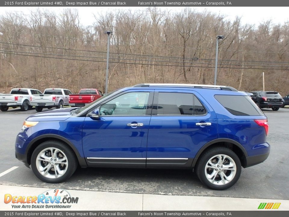 2015 Ford Explorer Limited 4WD Deep Impact Blue / Charcoal Black Photo #6