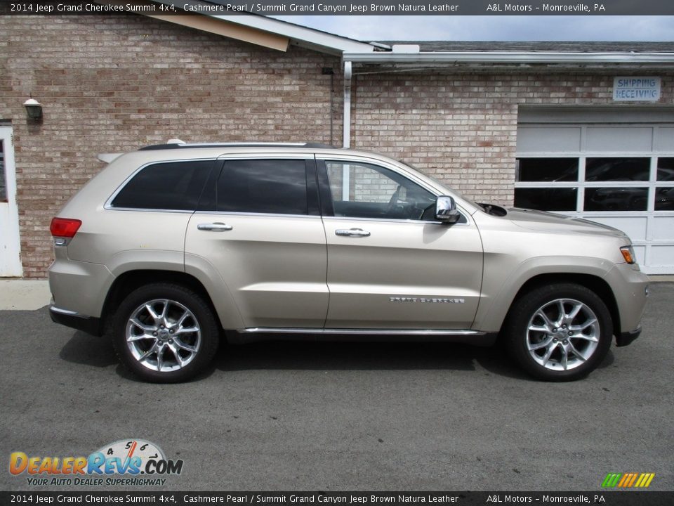 2014 Jeep Grand Cherokee Summit 4x4 Cashmere Pearl / Summit Grand Canyon Jeep Brown Natura Leather Photo #2