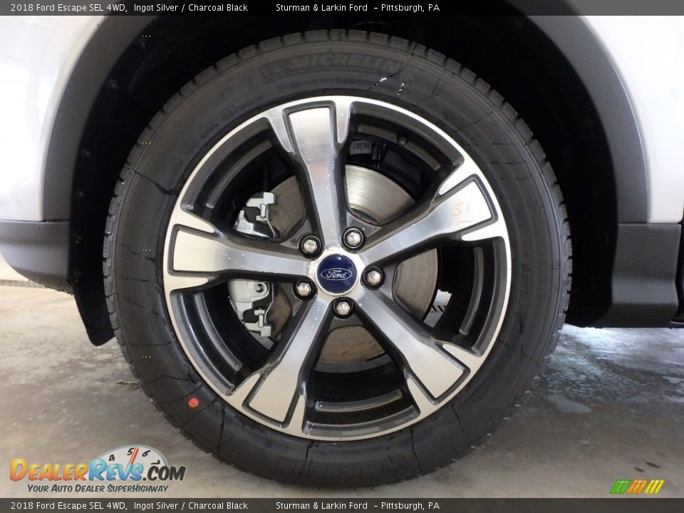 2018 Ford Escape SEL 4WD Ingot Silver / Charcoal Black Photo #5