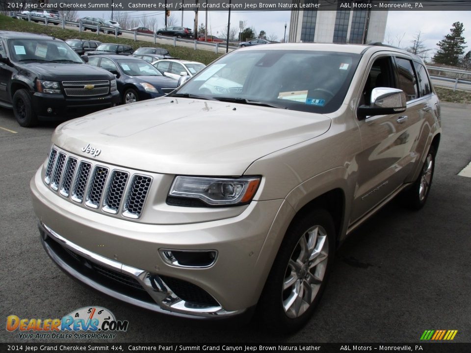 2014 Jeep Grand Cherokee Summit 4x4 Cashmere Pearl / Summit Grand Canyon Jeep Brown Natura Leather Photo #7