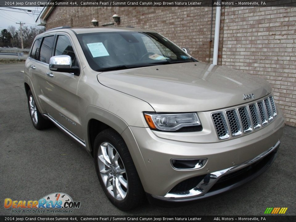 2014 Jeep Grand Cherokee Summit 4x4 Cashmere Pearl / Summit Grand Canyon Jeep Brown Natura Leather Photo #9
