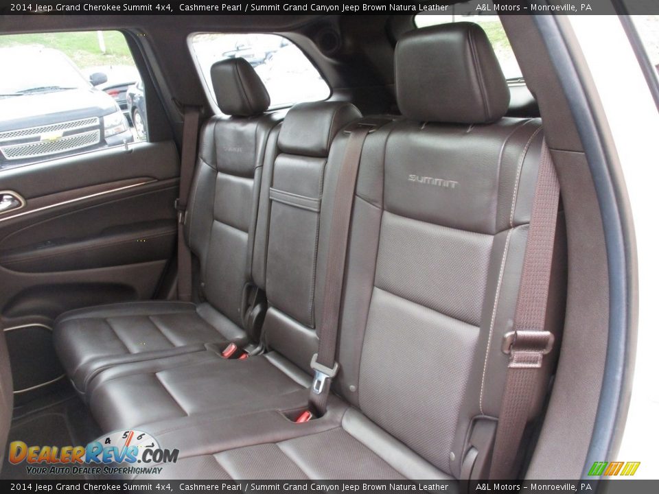 2014 Jeep Grand Cherokee Summit 4x4 Cashmere Pearl / Summit Grand Canyon Jeep Brown Natura Leather Photo #13