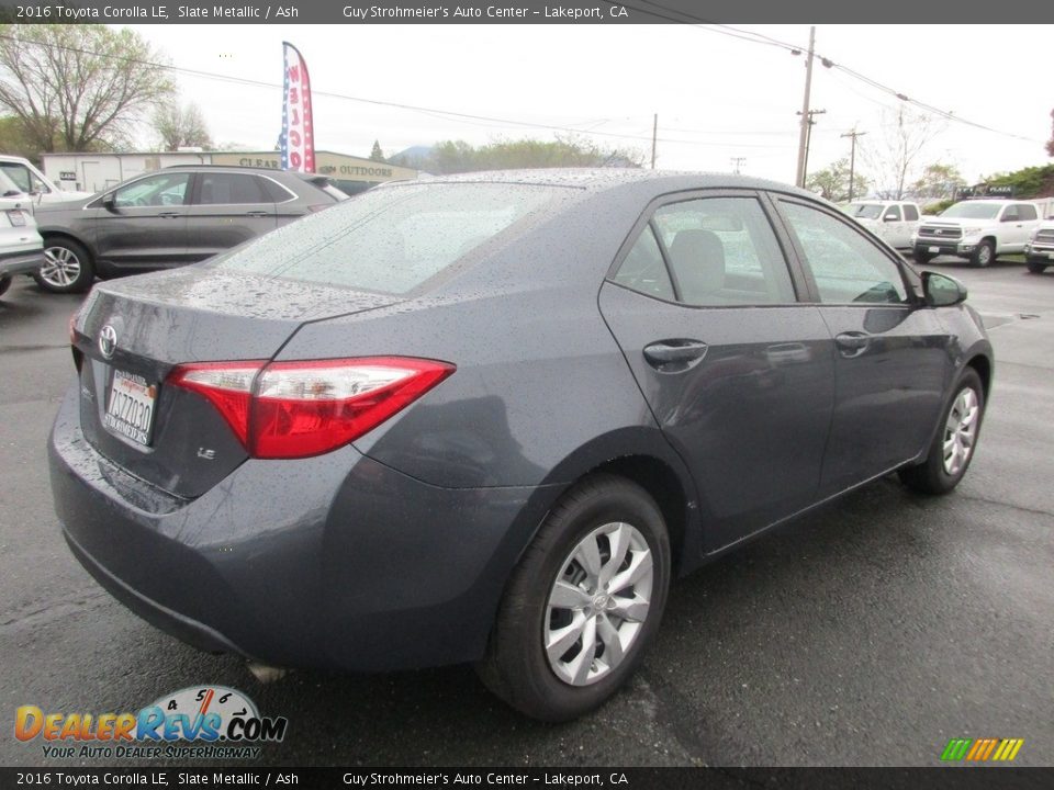 2016 Toyota Corolla LE Slate Metallic / Ash Photo #7