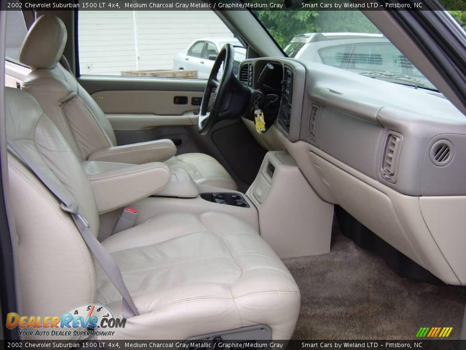 2002 Chevrolet Suburban 1500 LT 4x4 Medium Charcoal Gray Metallic / Graphite/Medium Gray Photo #14
