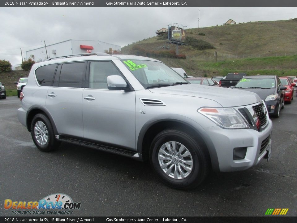 2018 Nissan Armada SV Brilliant Silver / Almond Photo #1