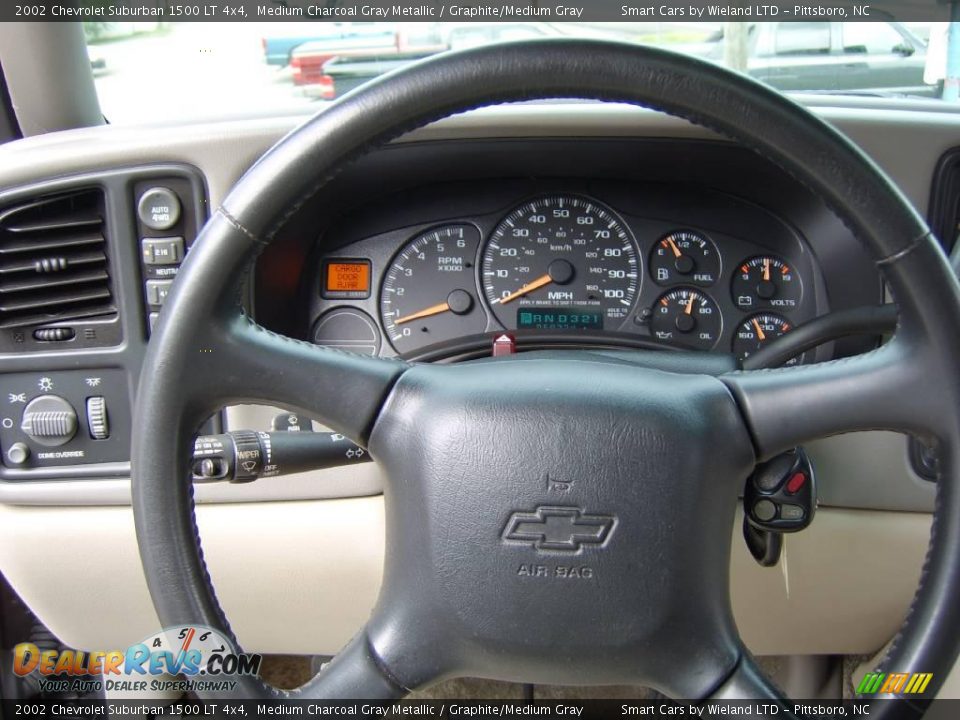 2002 Chevrolet Suburban 1500 LT 4x4 Medium Charcoal Gray Metallic / Graphite/Medium Gray Photo #22