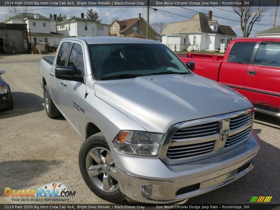 2014 Ram 1500 Big Horn Crew Cab 4x4 Bright Silver Metallic / Black/Diesel Gray Photo #2