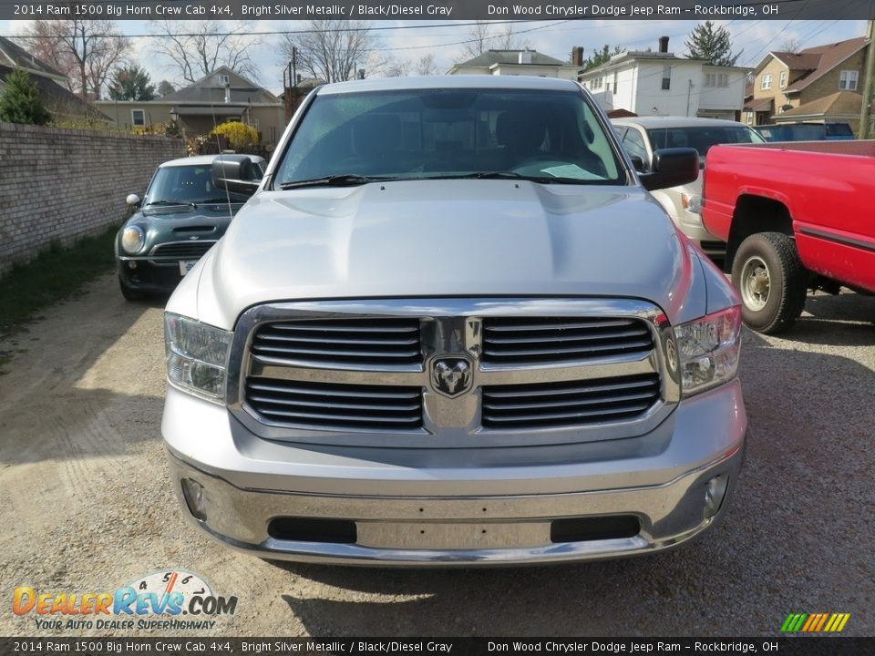 2014 Ram 1500 Big Horn Crew Cab 4x4 Bright Silver Metallic / Black/Diesel Gray Photo #4