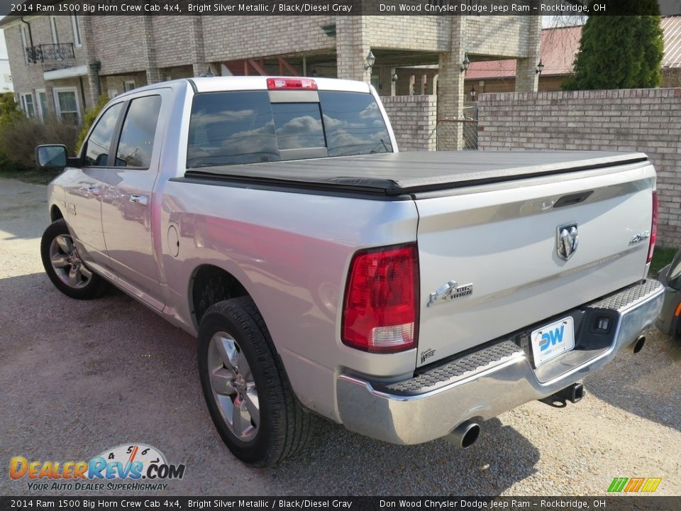 2014 Ram 1500 Big Horn Crew Cab 4x4 Bright Silver Metallic / Black/Diesel Gray Photo #6