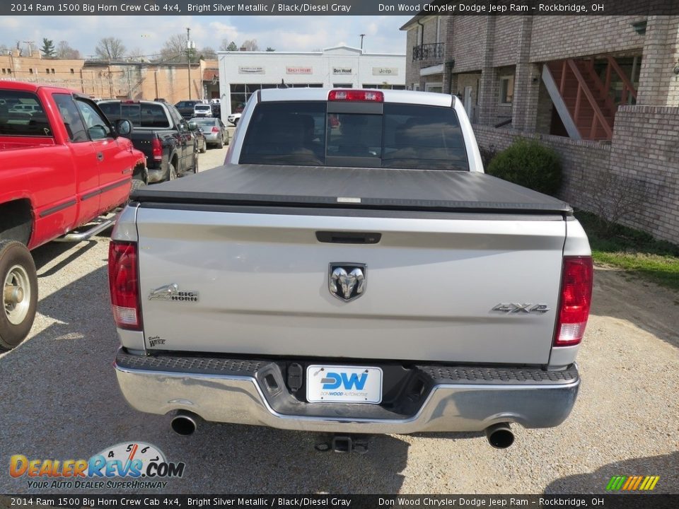 2014 Ram 1500 Big Horn Crew Cab 4x4 Bright Silver Metallic / Black/Diesel Gray Photo #7