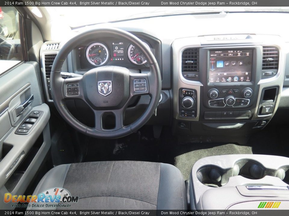 2014 Ram 1500 Big Horn Crew Cab 4x4 Bright Silver Metallic / Black/Diesel Gray Photo #9
