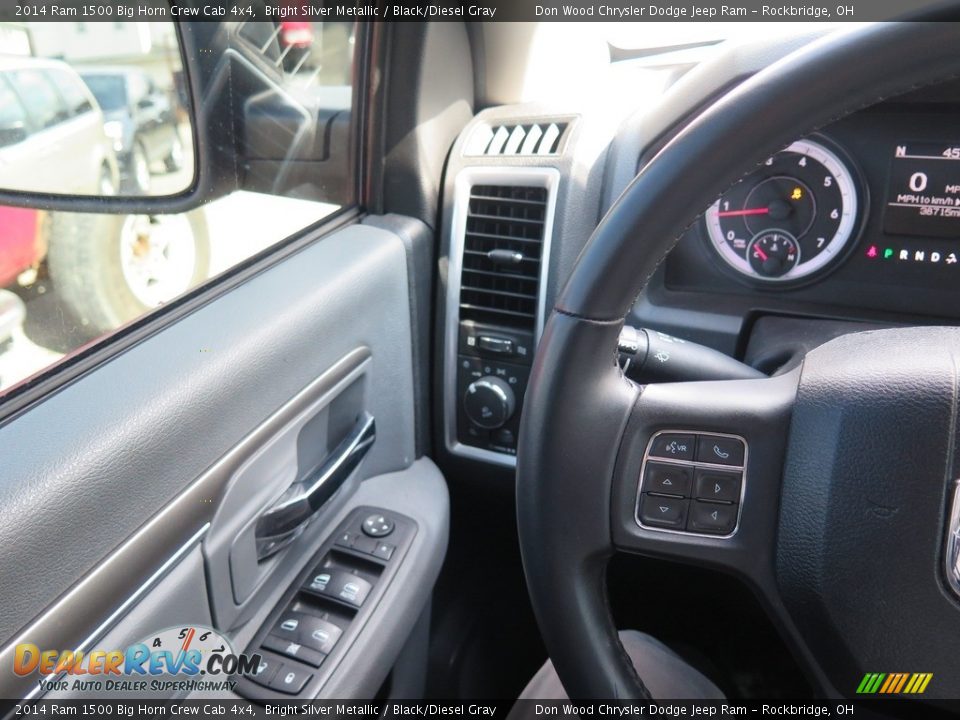 2014 Ram 1500 Big Horn Crew Cab 4x4 Bright Silver Metallic / Black/Diesel Gray Photo #11