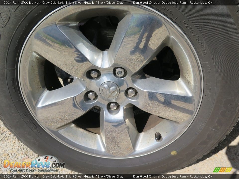 2014 Ram 1500 Big Horn Crew Cab 4x4 Bright Silver Metallic / Black/Diesel Gray Photo #18