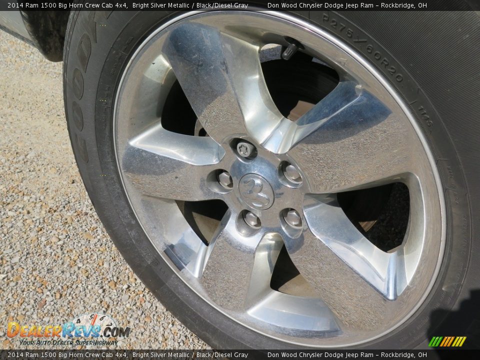 2014 Ram 1500 Big Horn Crew Cab 4x4 Bright Silver Metallic / Black/Diesel Gray Photo #19
