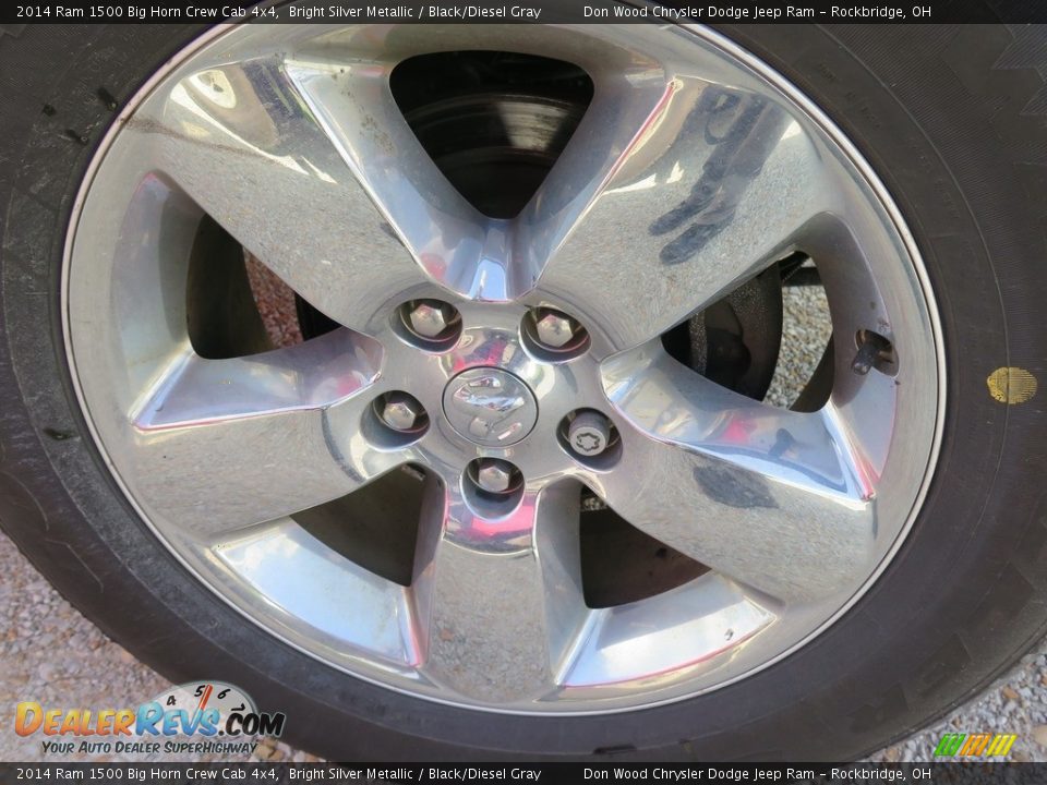 2014 Ram 1500 Big Horn Crew Cab 4x4 Bright Silver Metallic / Black/Diesel Gray Photo #20